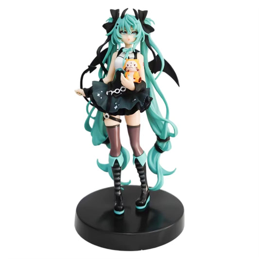 Anime Figurine 19Cm Little Devil Hatsune Miku Xiaoyuan Bear Cute Action Model Pvc Toy Collection Desktop Accessories Gift